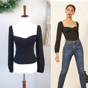 Reformation | Reign Top - Black   NEW!